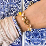 Load image into Gallery viewer, Lemon Pearl Bracelet
