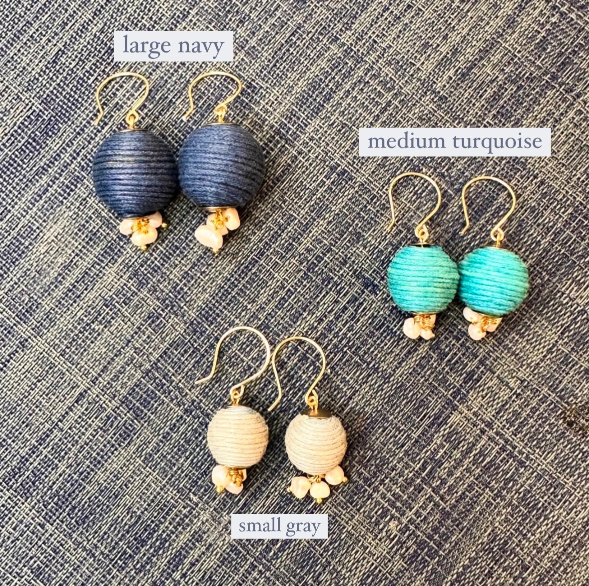 Thread Wrapped Earrings