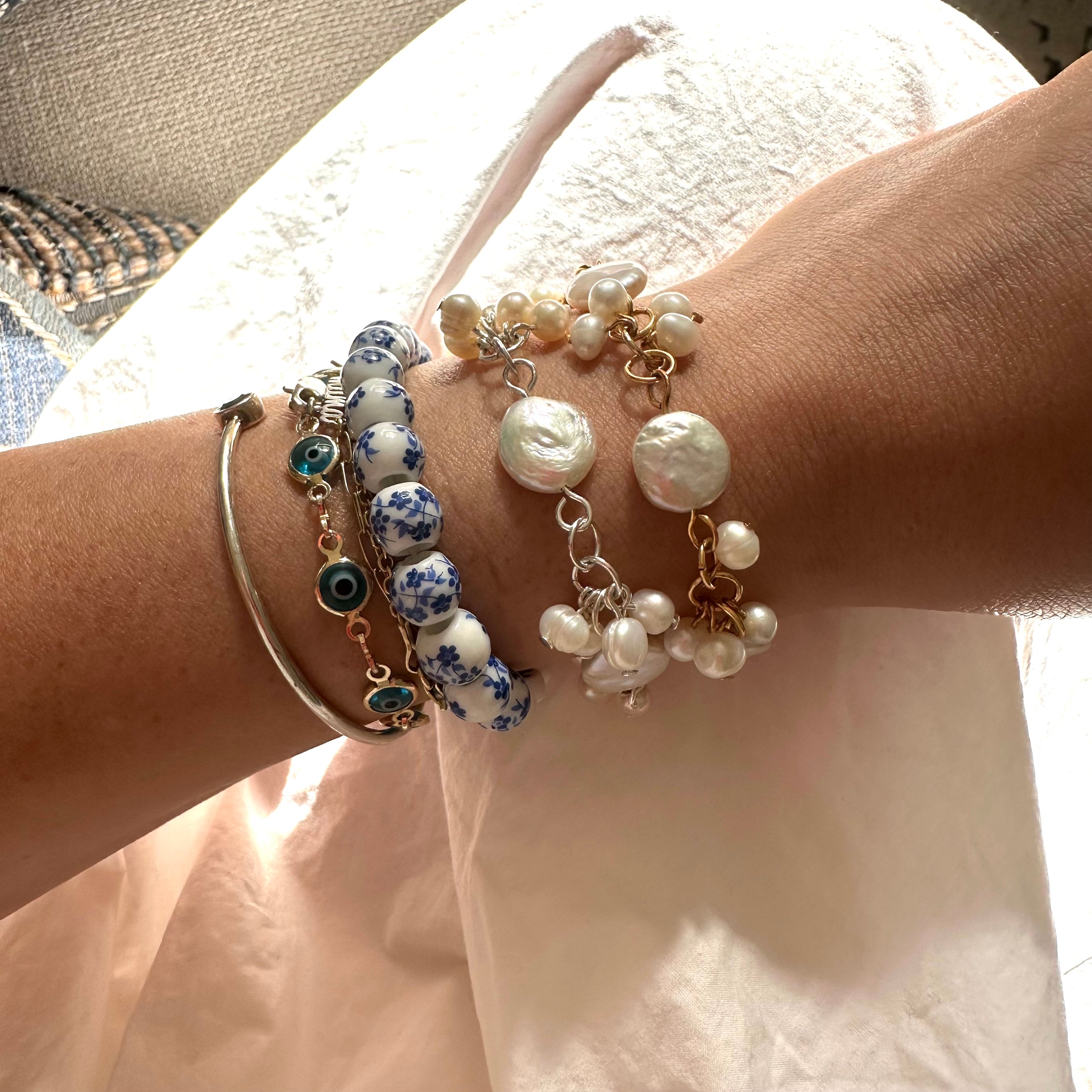 Pearl Cluster Bracelets