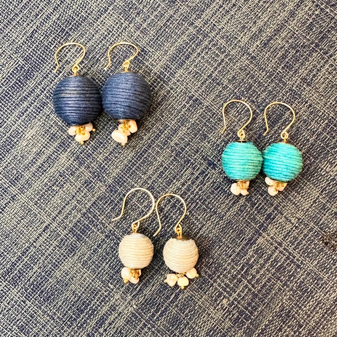 Thread Wrapped Earrings