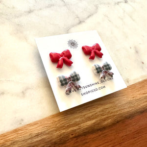 Holiday Bow Stud Pack