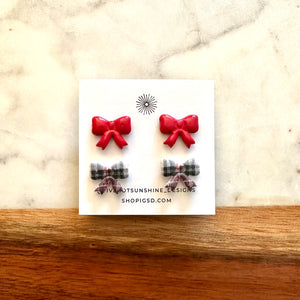 Holiday Bow Stud Pack