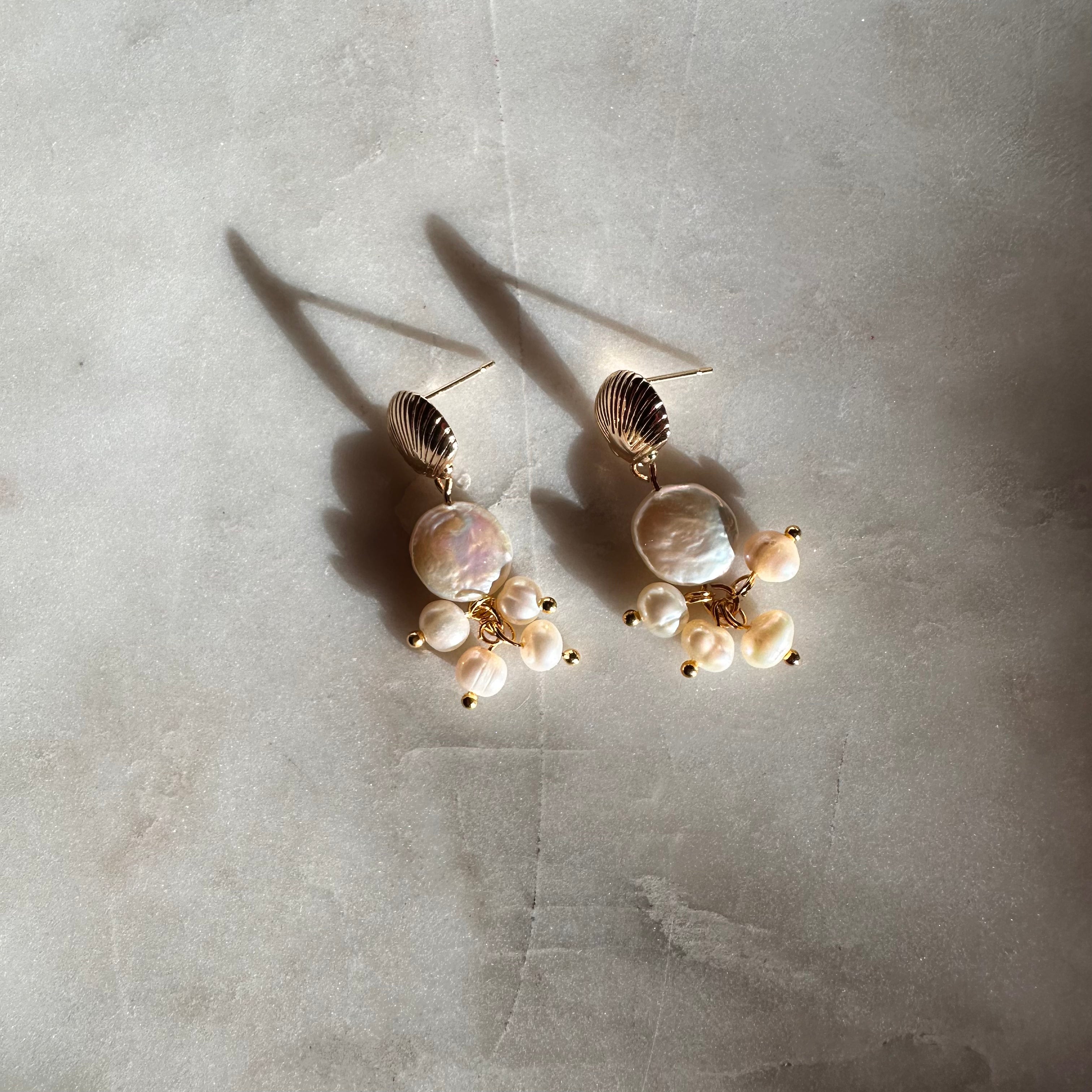 Golden Shell Dangles