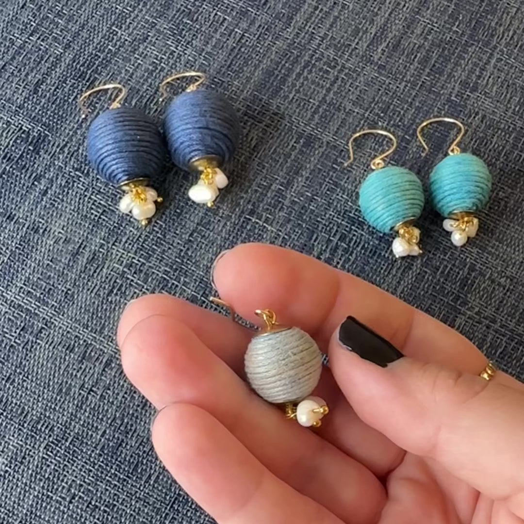 Thread Wrapped Earrings