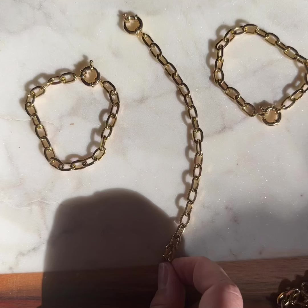 Gold Plated Thick Chain Bracelet