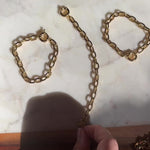 Load and play video in Gallery viewer, Gold Plated Thick Chain Bracelet
