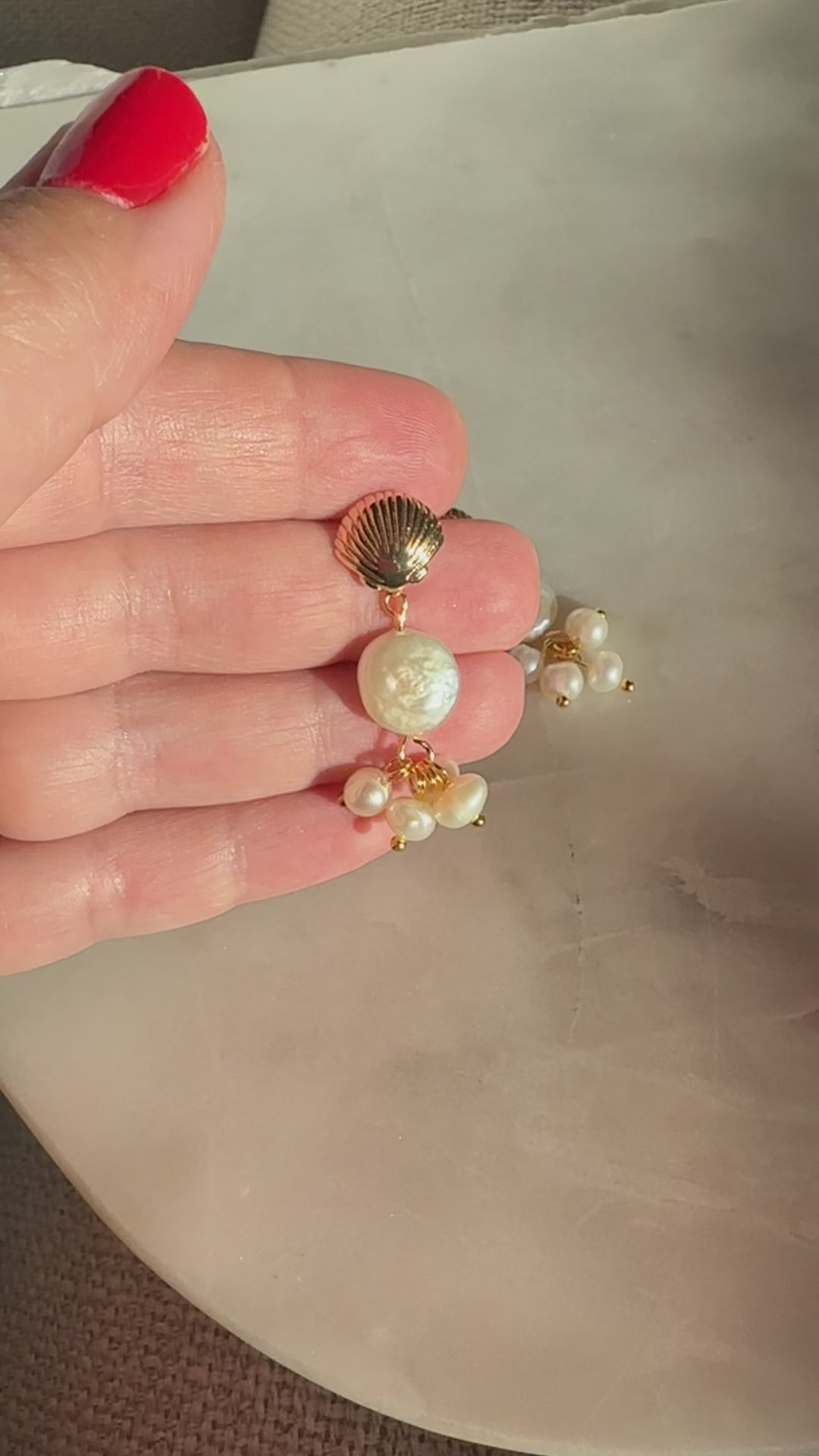 Golden Shell Dangles