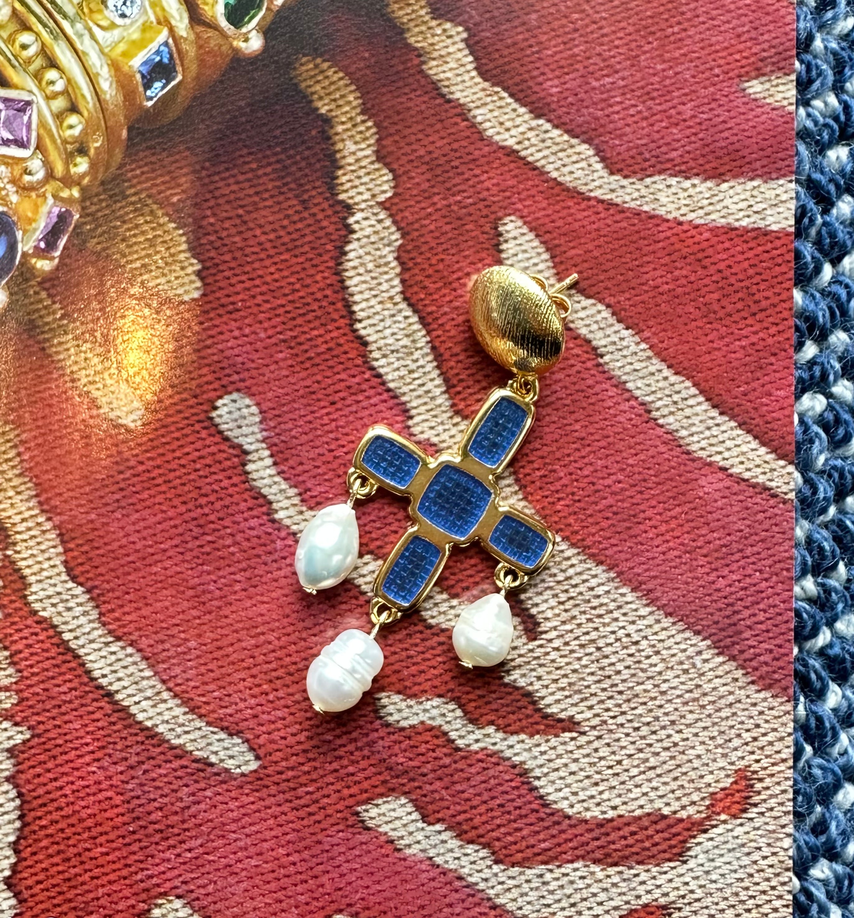 Byzantine Pearl Dangles