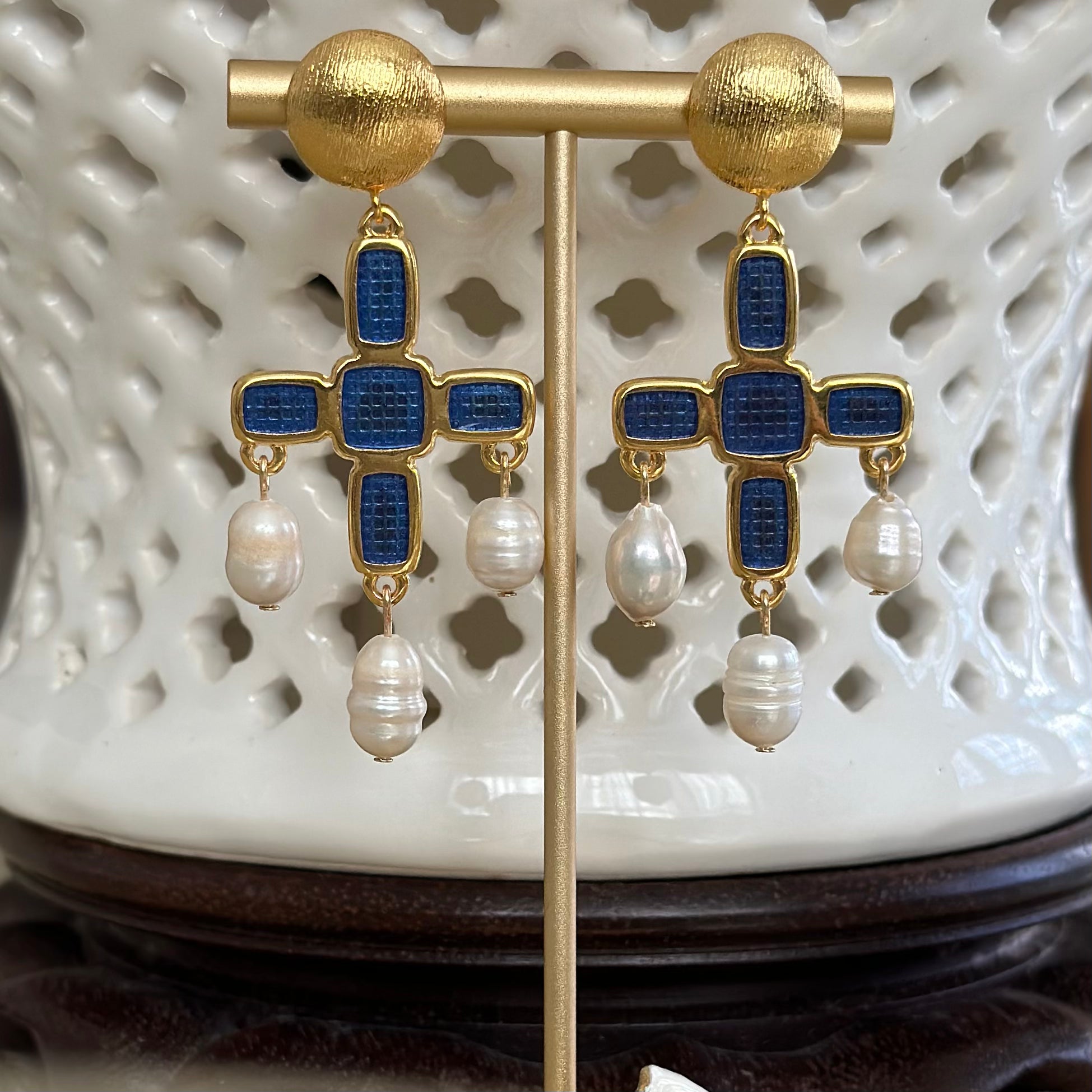 Byzantine Pearl Dangles